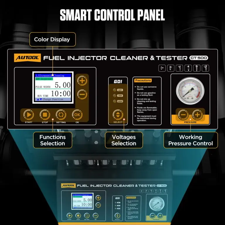 AUTOOL CT500 GDI/EFI/FSI Fuel Injector Cleaning Machine & Tester with Pulse Tests