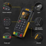 AUTOOL DM303 automotive multimeter control and hardware details