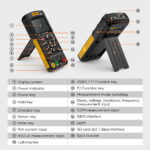 AUTOOL DM303 diagnostic multimeter parts buttons ports and stand diagram