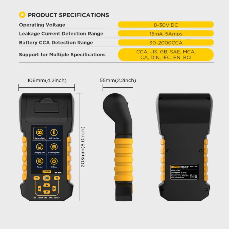 AUTOOL BT880 Load Battery Tester Leakage