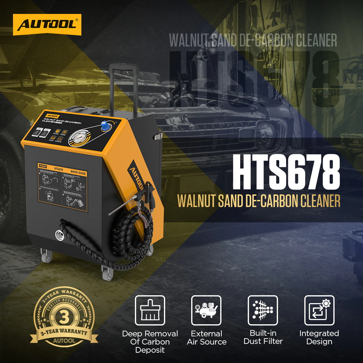 AUTOOL HTS678 walnut shell blasting machine main product image