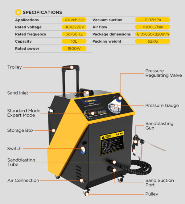 AUTOOL CT450 Ultrasonic Fuel Injector Cleaner