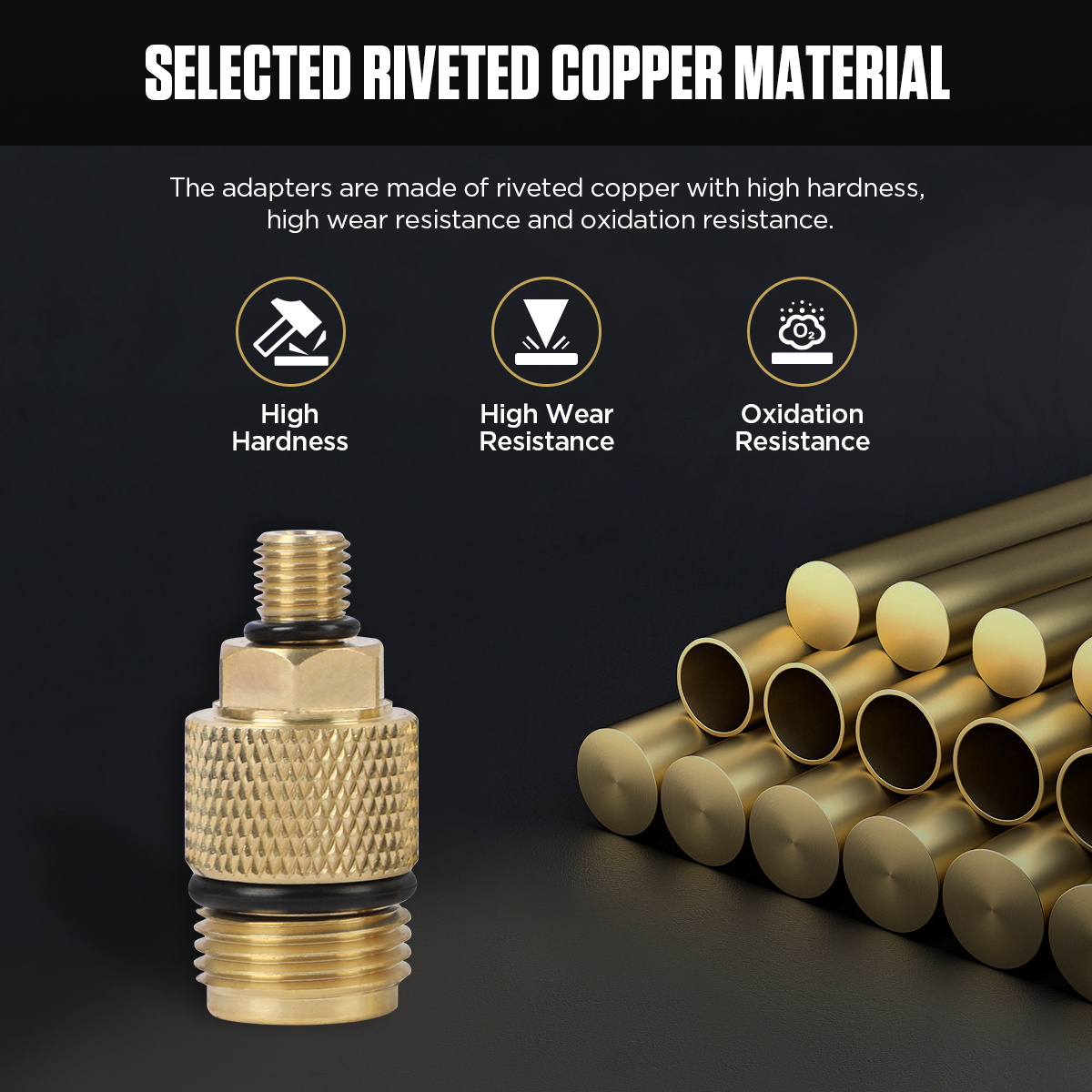 AUTOOL PT610 riveted copper adapter material with high hardness wear resistance and oxidation resistance