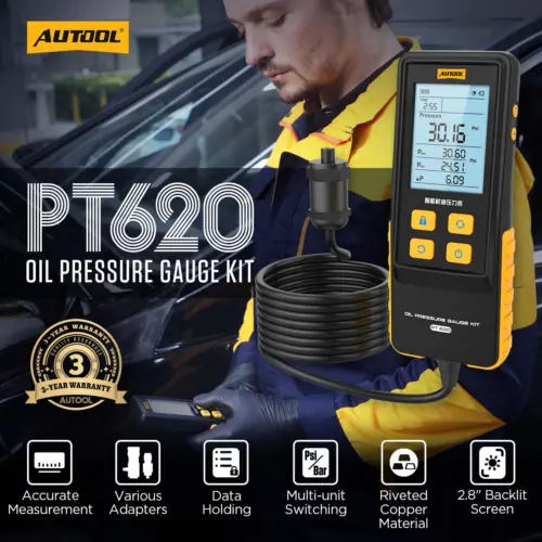 AUTOOL PT620 Engine Oil Pressure Gauge