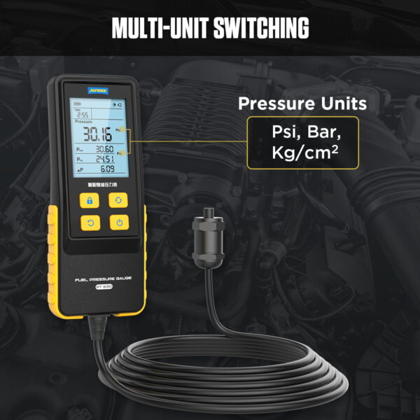 AUTOOL PT630 Automobile Fuel Pressure Gauge with Digital Display