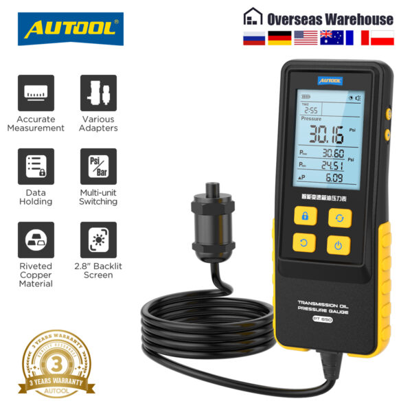 AUTOOL PT650 ATF Exchanger Transmission Oil Pressure Gauge