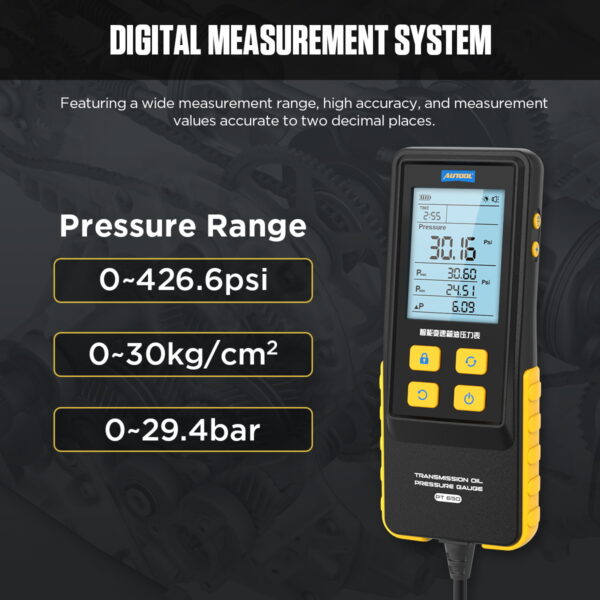 AUTOOL PT650 ATF Exchanger Transmission Oil Pressure Gauge
