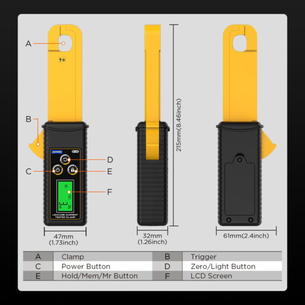 AUTOOL BT270 Clamp On Amp Meter DC Clamp Meter