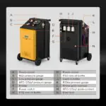 AUTOOL LM708 Fully Automatic Refrigerant Recovery Machine, Built-in Compressor, Scale & Filter, Touch Screen, HVAC Use for R134A & R1234YF