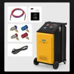 AUTOOL LM708 Fully Automatic Refrigerant Recovery Machine, Built-in Compressor, Scale & Filter, Touch Screen, HVAC Use for R134A & R1234YF