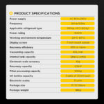 AUTOOL LM708 Fully Automatic Refrigerant Recovery Machine, Built-in Compressor, Scale & Filter, Touch Screen, HVAC Use for R134A & R1234YF