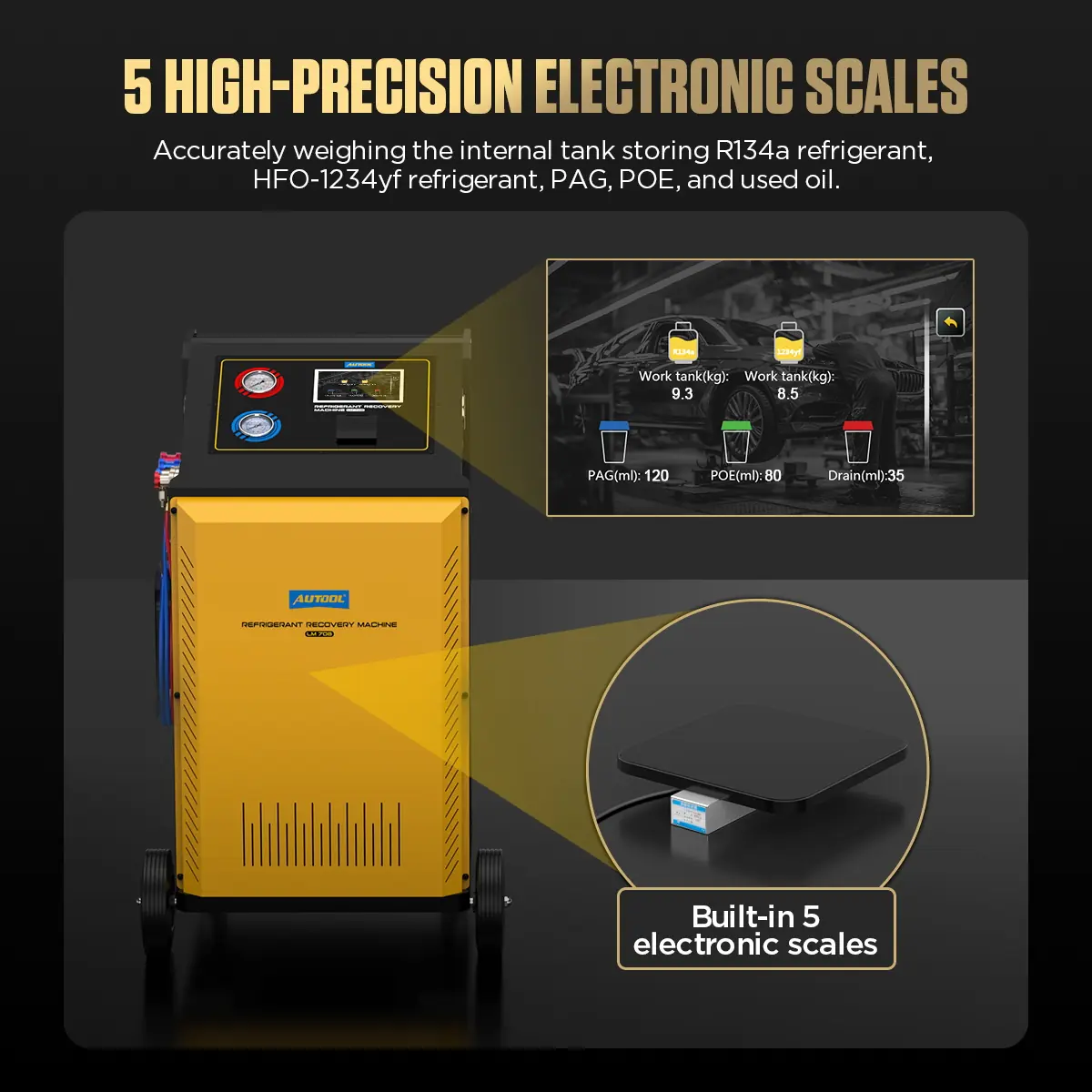 AUTOOL LM708 five high precision electronic scales image