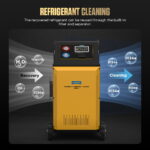 AUTOOL LM708 Fully Automatic Refrigerant Recovery Machine, Built-in Compressor, Scale & Filter, Touch Screen, HVAC Use for R134A & R1234YF