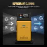 AUTOOL LM708 Fully Automatic Refrigerant Recovery Machine, Built-in Compressor, Scale & Filter, Touch Screen, HVAC Use for R134A & R1234YF