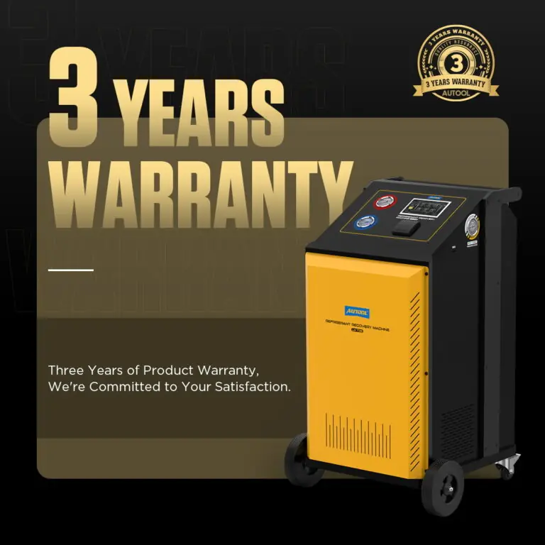 AUTOOL LM708 Fully Automatic Refrigerant Recovery Machine, Built-in Compressor, Scale & Filter, Touch Screen, HVAC Use for R134A & R1234YF