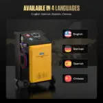 AUTOOL LM708 Fully Automatic Refrigerant Recovery Machine, Built-in Compressor, Scale & Filter, Touch Screen, HVAC Use for R134A & R1234YF