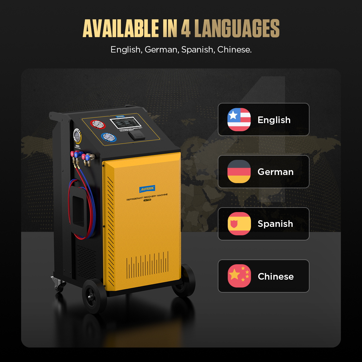 AUTOOL LM708 four language support image