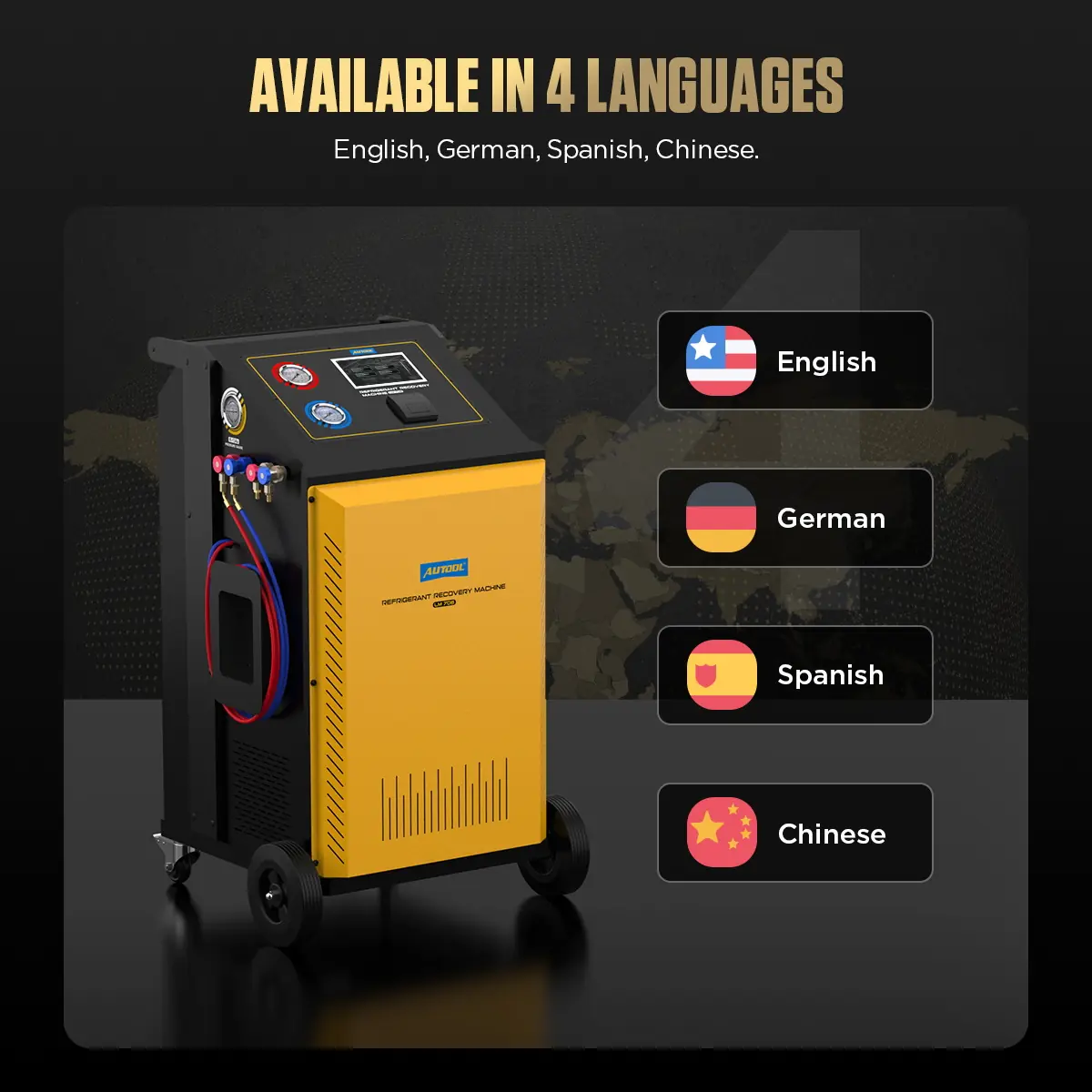 AUTOOL LM708 four language support image