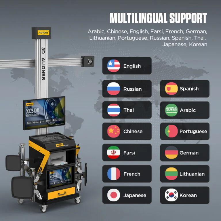 AUTOOL XC508 3D Wheel Alignment Machine with 5 MP Auto-Tracking Cameras