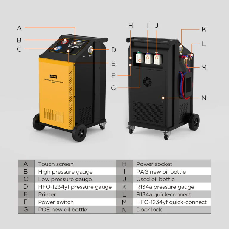 AUTOOL LM708 R134a & R1234yf Rückgewinnungs- und Befüllgerät