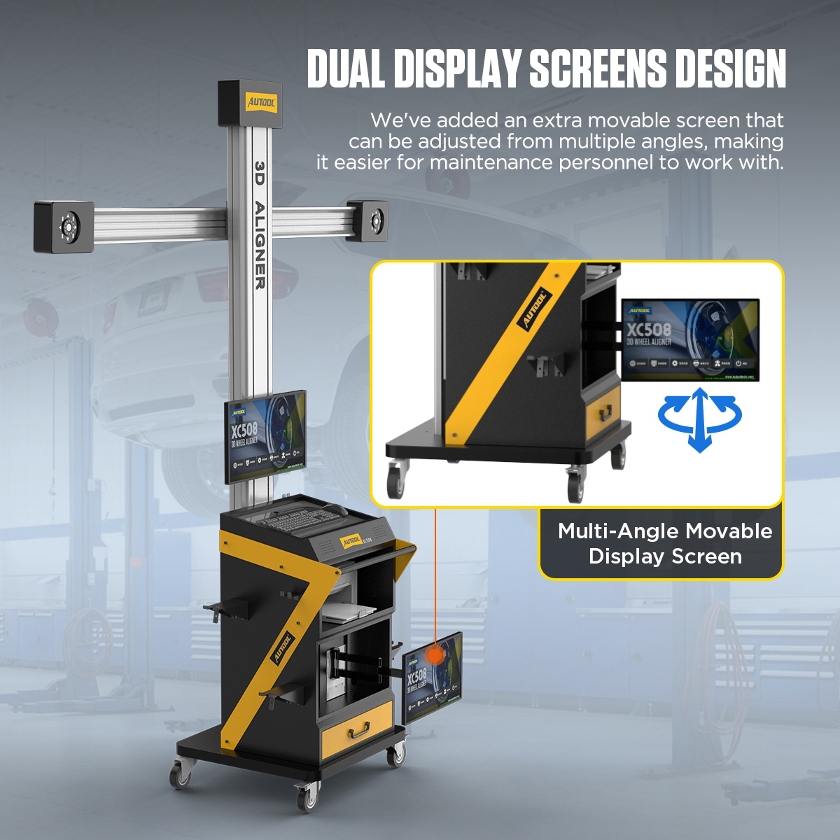 AUTOOL XC508 dual display design image