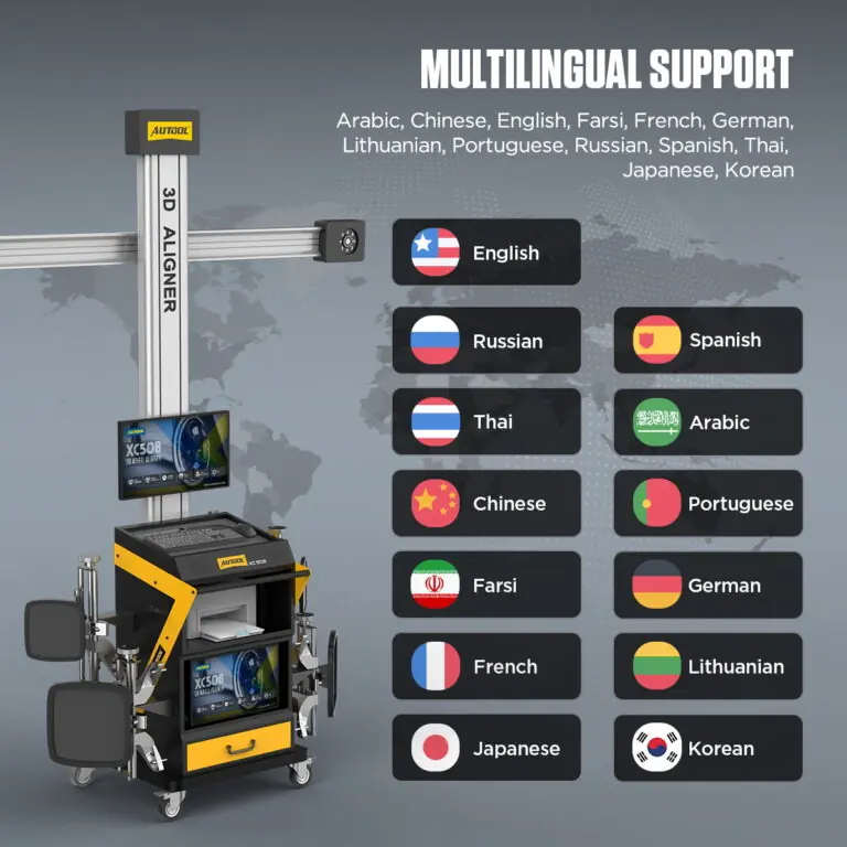 AUTOOL XC508 3D Wheel Alignment Machine with 5 MP Auto-Tracking Cameras