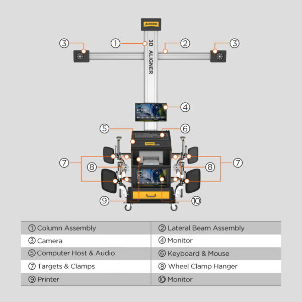 AUTOOL XC508 3D Wheel Alignment Machine-Tire Aligner System