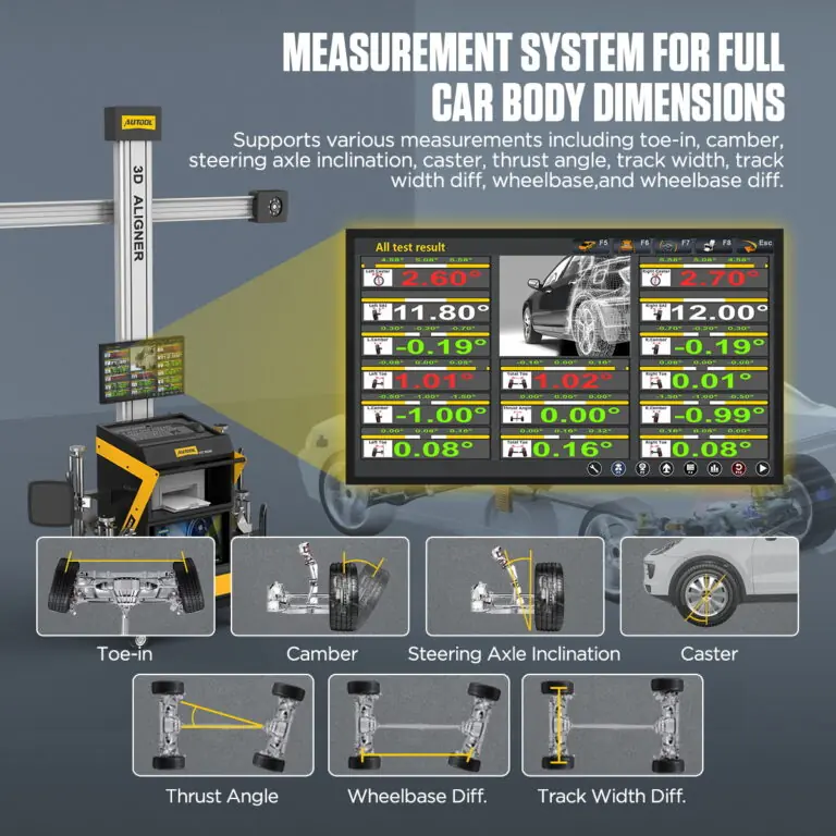 AUTOOL XC508 3D Wheel Alignment Machine with 5 MP Auto-Tracking Cameras