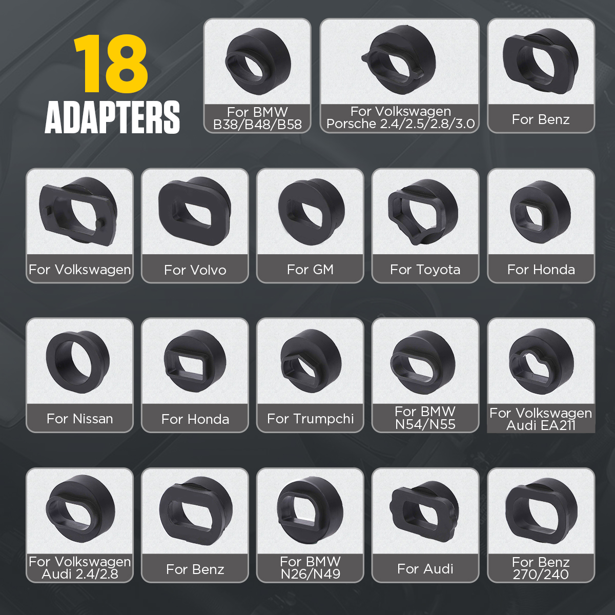 18 PCS Adapter connectors for use with HTS558