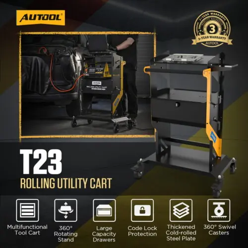 AUTOOL T25 Mechanic Tool Cart with Wheels Utility Cart