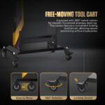 AUTOOL 3 Tier Rolling Trolley Cart with Wheels and Handle, Garage Workshop Storage Rolling Trolley Cart Automotive Diagnostic Service Tool NEW Version