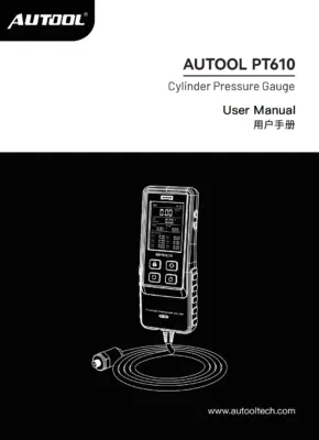 AUTOOL PT610 Multilingual Manual