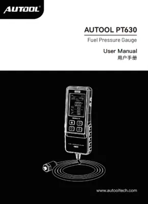 AUTOOL PT630 Multilingual Manual