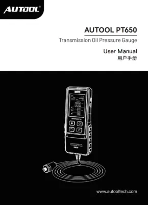 AUTOOL PT650 Multilingual Manual