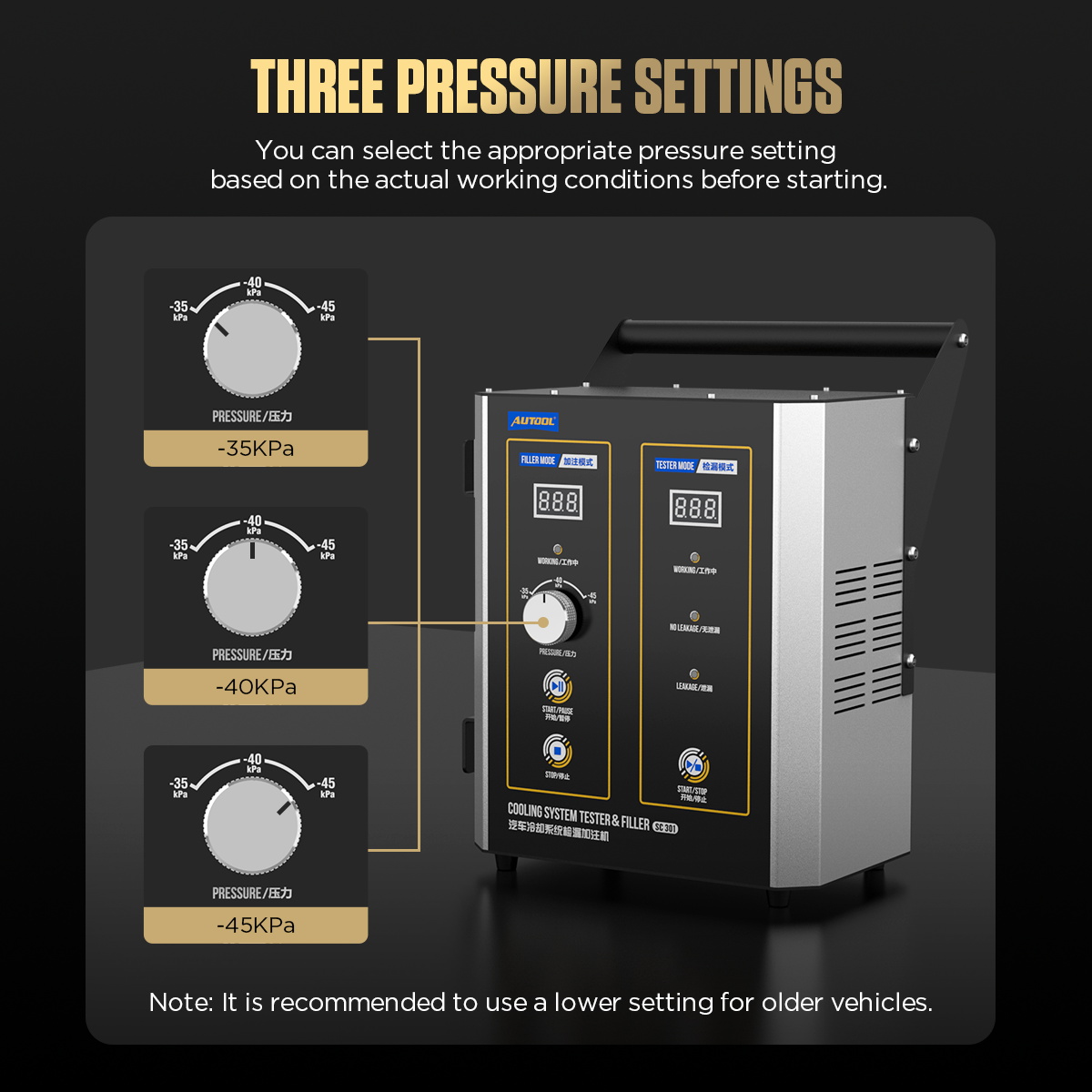 AUTOOL SC301 Automotive Coolant Leak Detector and Filler