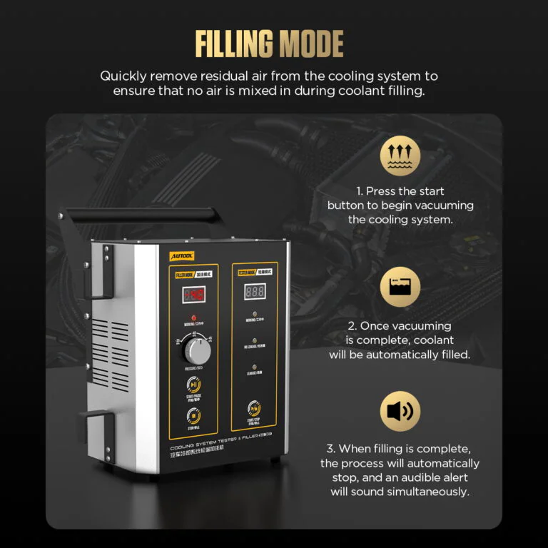 AUTOOL SC301 Cooling System Pressure Tester & Coolant Vacuum Filler