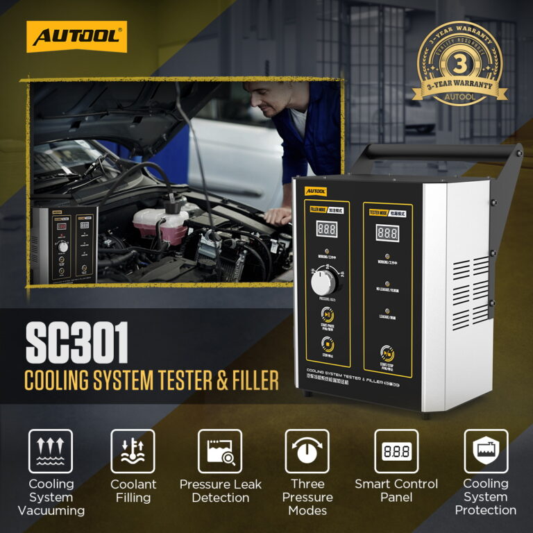 AUTOOL SC301 Automotive Coolant Leak Detector and Filler