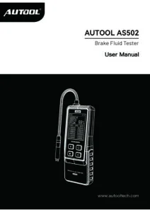 AUTOOL AS502 user manual cover