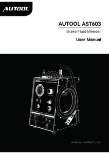 AUTOOL AST603 user manual cover