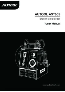 AUTOOL AST605 user manual cover