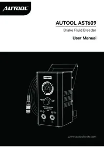 AUTOOL AST609 user manual cover