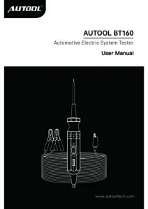 AUTOOL BT160 user manual cover