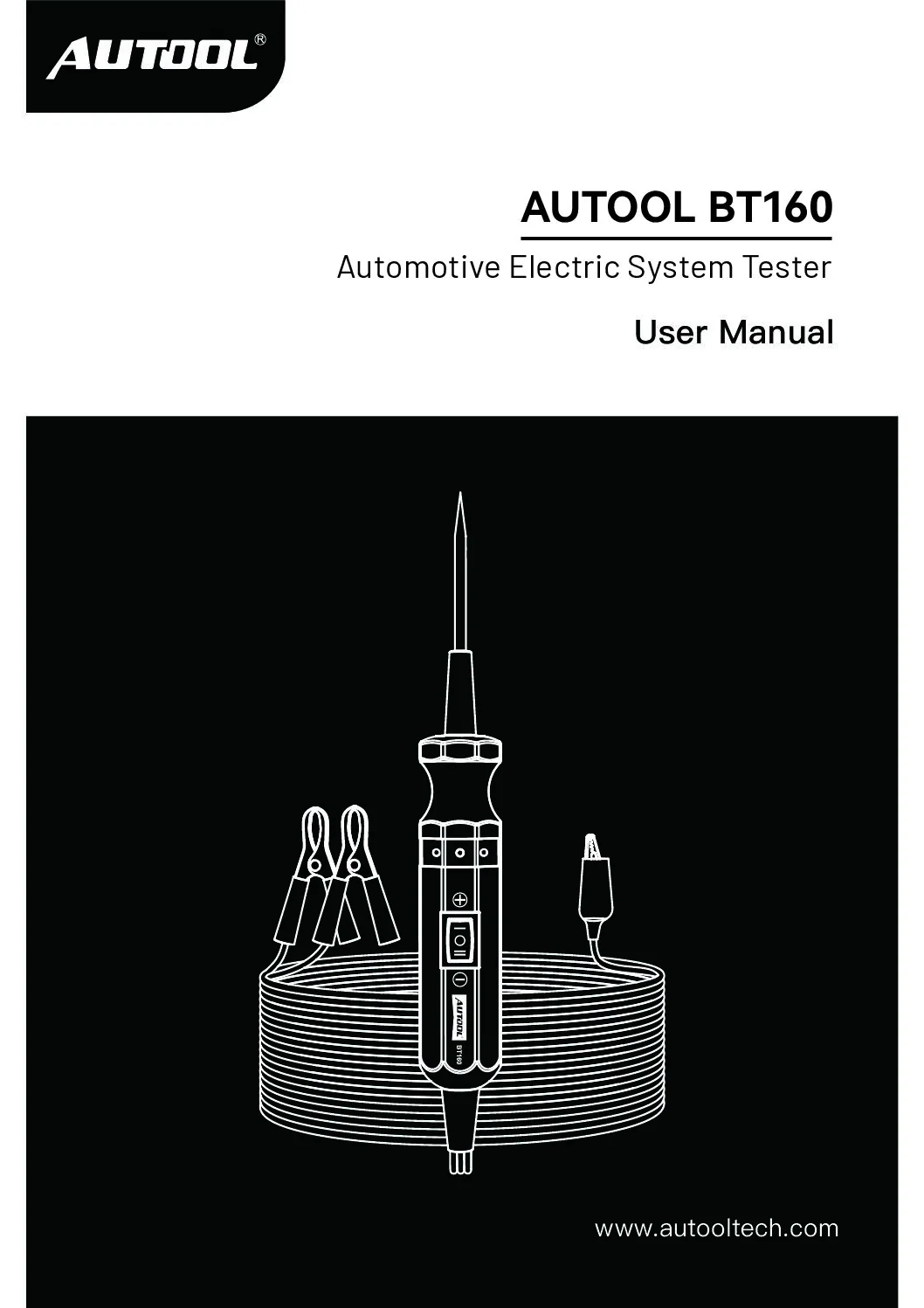 AUTOOL BT160 user manual cover