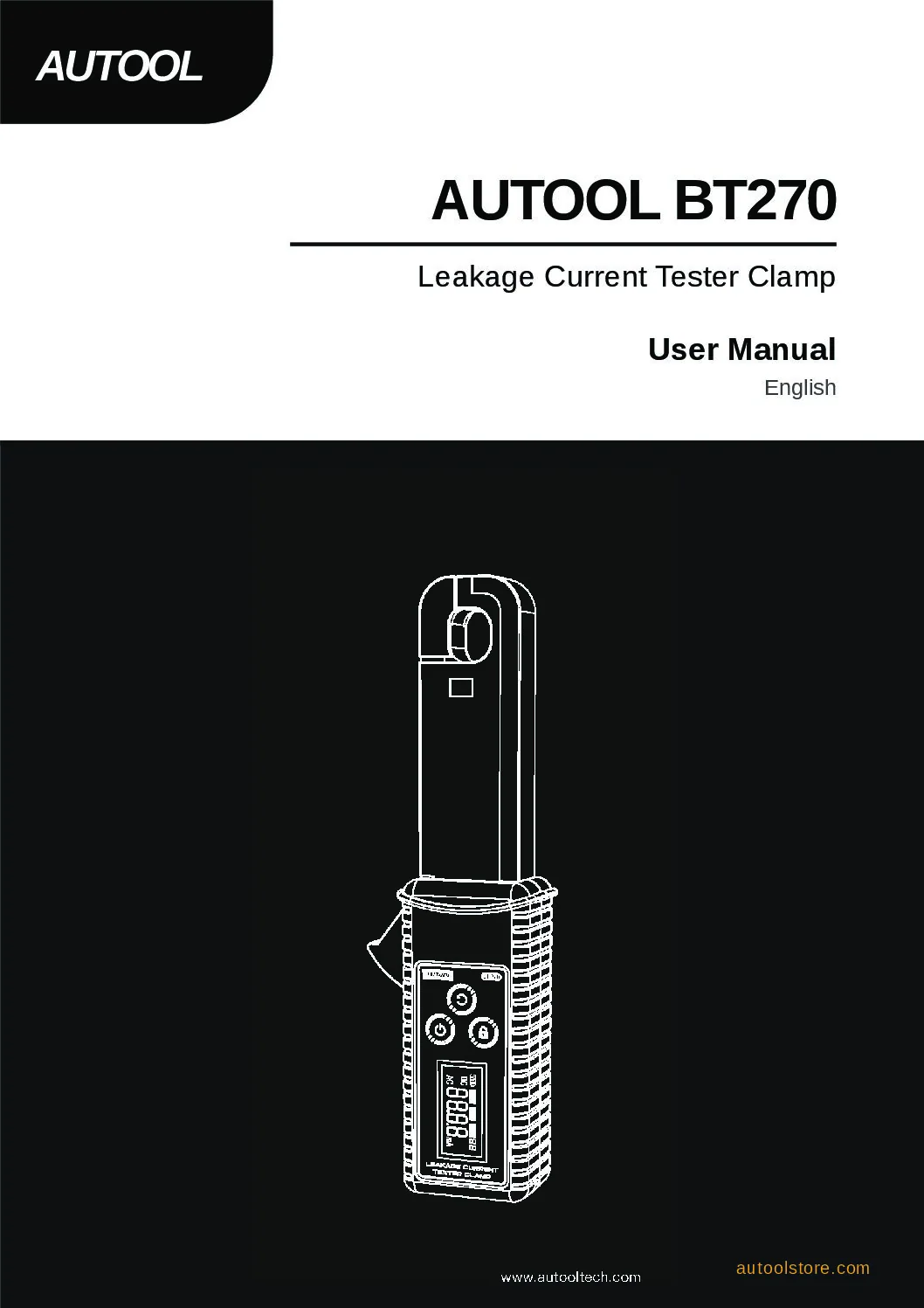 AUTOOL BT270 user manual cover