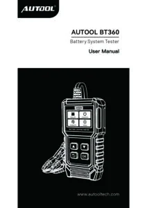 AUTOOL BT360 user manual cover