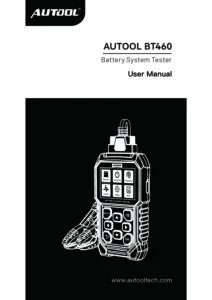 AUTOOL BT460 user manual cover
