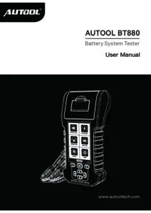 AUTOOL BT880 user manual cover