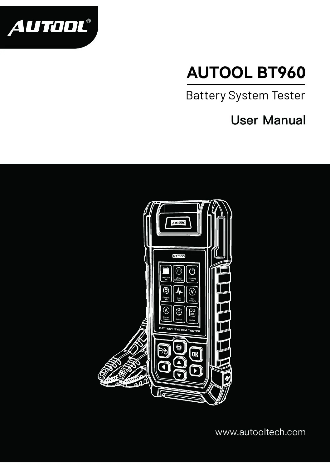 AUTOOL BT960 εξώφυλλο εγχειριδίου χρήστη