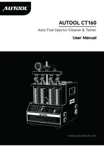 AUTOOL CT160 user manual cover