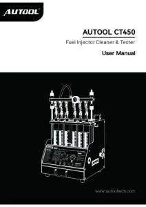 AUTOOL CT450 user manual cover